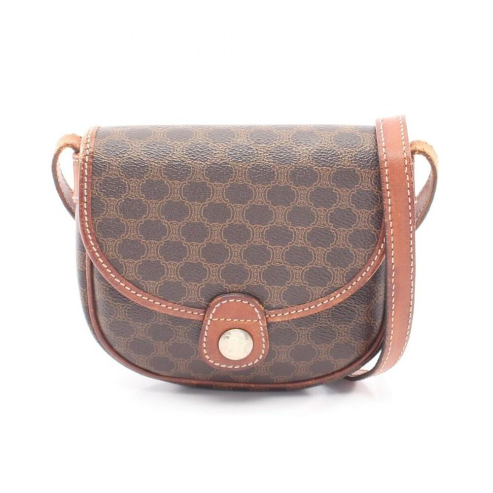 CELINE Macadam Coated Canvas Shoulder Bag - Picture 1 of 9